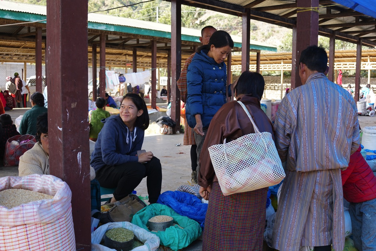 Market day at Punakha, Bhutan