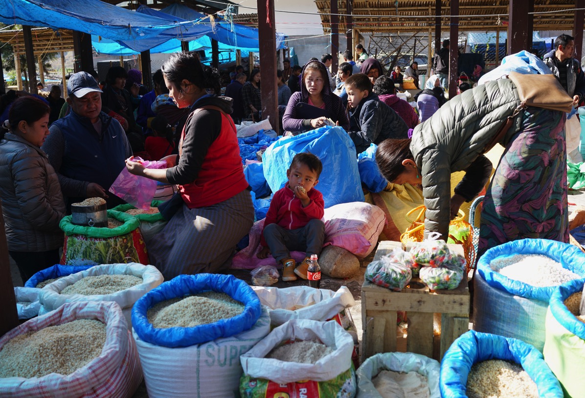 Market day at Punakha, Bhutan